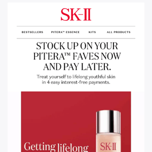 Shop SK-II now, pay later 😉