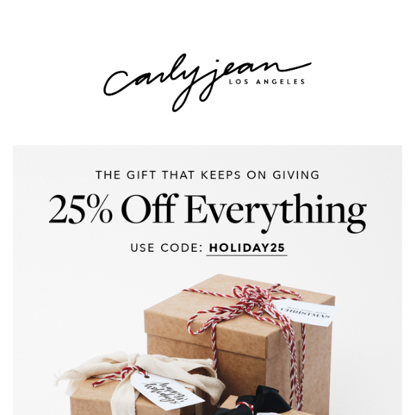 How does 25% OFF EVERYTHING sound? 😍