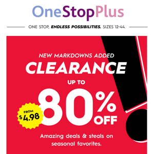 Up to 80% off clearance? Yes, please!