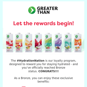 Let the rewards begin, Greater Than!