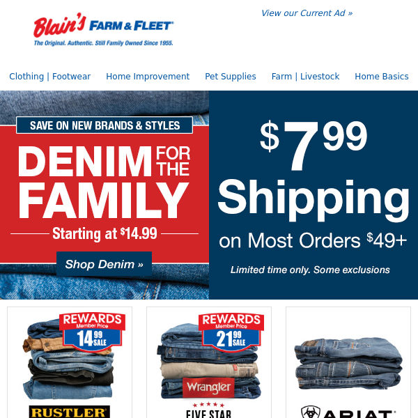 Free Shipping Deals at Blain's Farm & Fleet