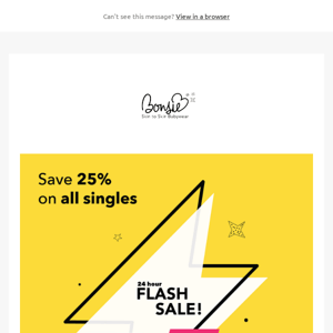 24 hour flash sale!