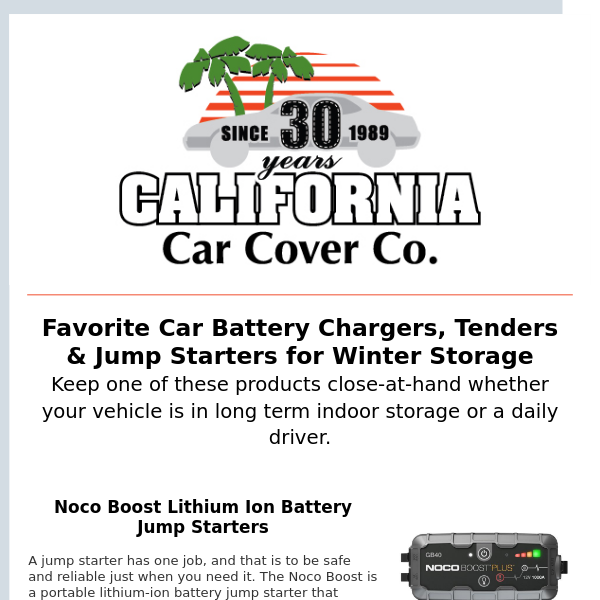 Favorite Car Battery Chargers for Winter Storage