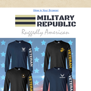 Support Our Veterans with Long Sleeves