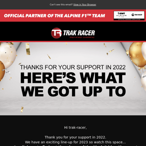 Trak Racer, Thanks for a fantastic 2022 🎉