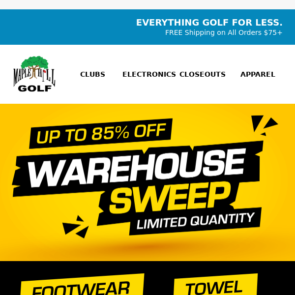 🚨 Warehouse Sweep: Up To 85% OFF