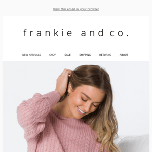 Frankie Loves Knitwear! 😍 Last Chance!