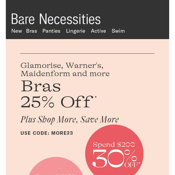 Bras 25% Off + Take Up To Another 30% Off | Ends Today