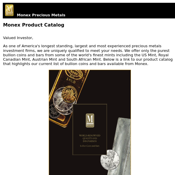 Monex Product Catalog