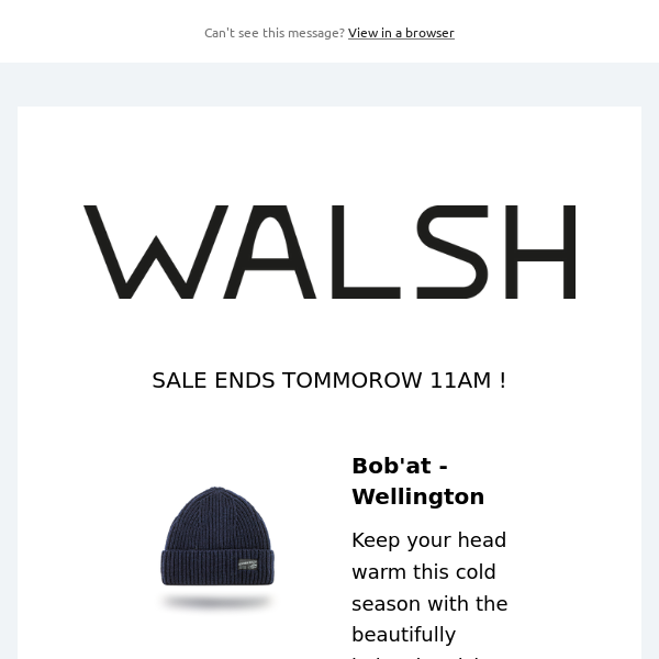 Walsh Winter SALE