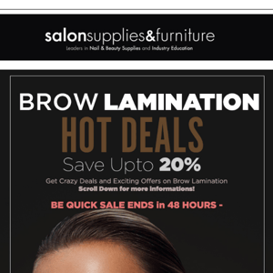 Brow Lamination Deals you cannot pass up SAVE 20%