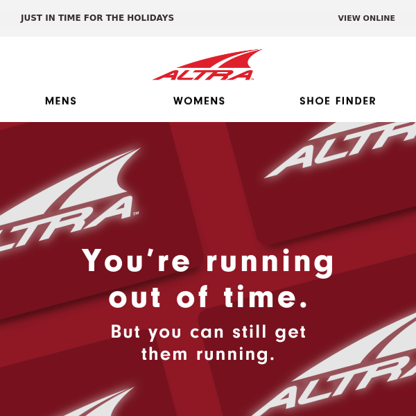 Get an Altra gift card, instantly delivered!