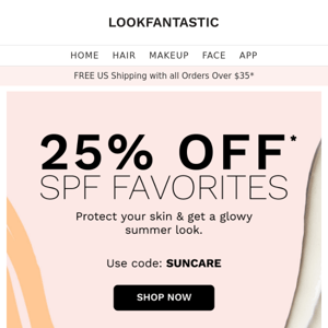 Protect + Save: 25% off SPFs ☀️