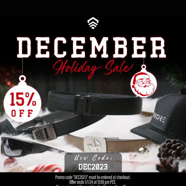 15% OFF All December Long!🎄🎅