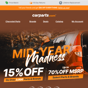 Car Parts, Mid-Year Madness Is Here! 📅