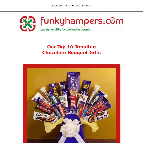 🎅 Top 10 Christmas Choc Bouquets by FunkyHampers