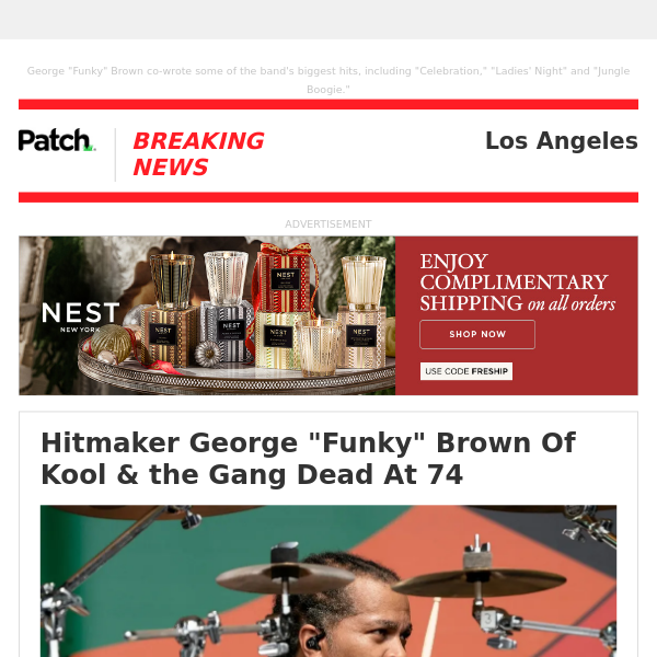 ALERT: Hitmaker George "Funky" Brown Of Kool & the Gang Dead At 74 – Fri 01:10:27PM