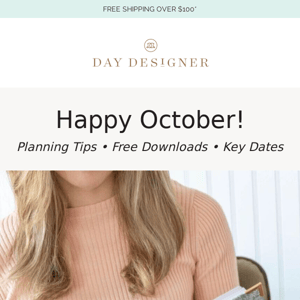 Hello October! Key dates, free downloads, new markdowns.