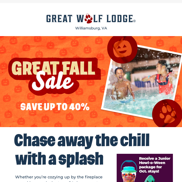 Fall Magic at Great Wolf Lodge: Save Up to 40% Now 🍂