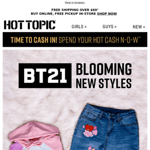 Bring spring vibes into fall with new BT21 styles 🌸