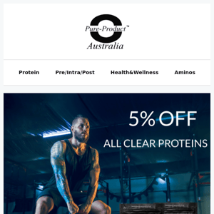 5% Off Clear Protein