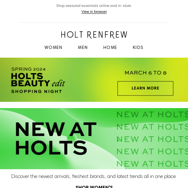 New At Holts | Spring is Around the Corner