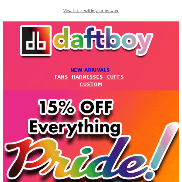 Show Your 🌈  + 15% Off 🏳️‍🌈