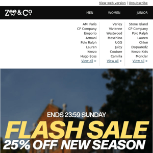 FLASH SALE: 25% off new season this payday weekend