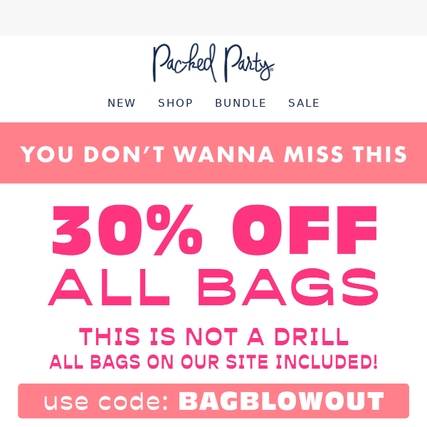 🚨 DON’T MISS IT 🚨 30% OFF all bags ends soon…