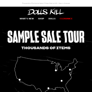 3 Cities Left ✖︎ Don't Miss The Sample Sale Tour 