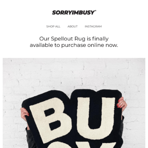 Our Spellout Rug is finally available online now!