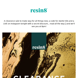 Get ahead with 🎄 🎁  Resin8