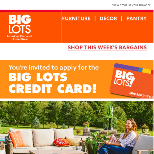 Big Lots Credit Card - Home