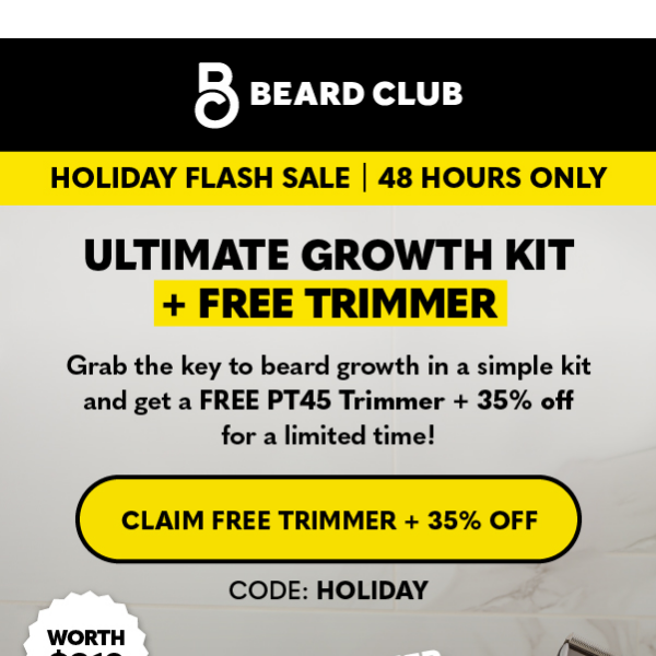 Free trimmer ($99 value) + 35% off