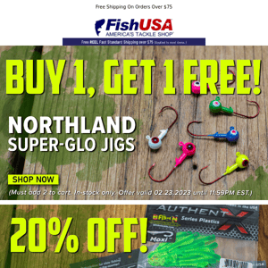 Buy One, Get One Free Jigs! Don't Miss Out!