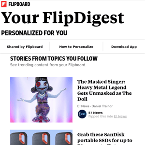 Your FlipDigest: Stories from Entertainment, Technology, Sports and more