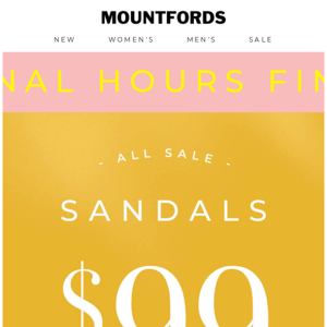 Last Chance | ALL Sale Sandals $99 & Under