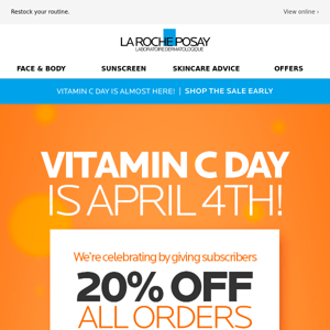 Celebrate Vitamin C Day With 20% Off!