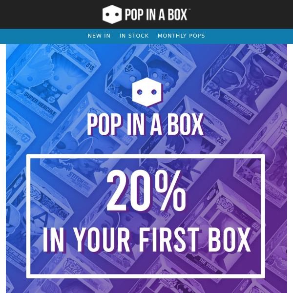 20% off ALL Pop In A Box subscriptions 🎁