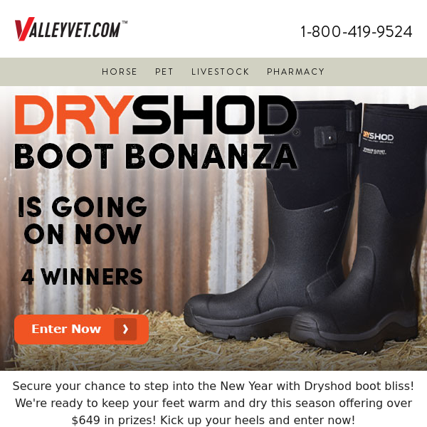 Enter Now - $649+ in Dryshod Boots!