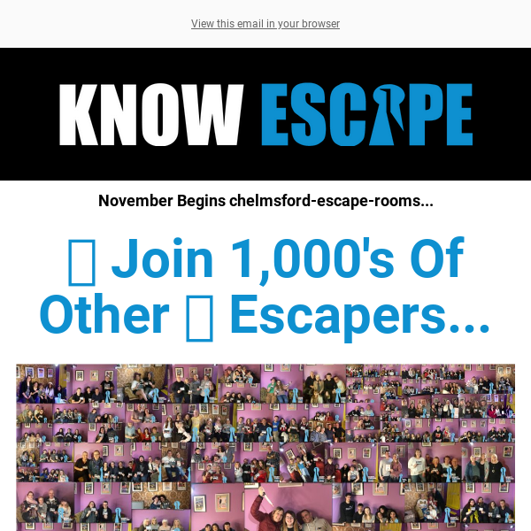 🗝️Join 1,000's Of Other 🔐 Escapers Chelmsford Escape Rooms...