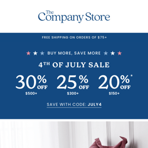 Celebrate Red, White, and YOU: Up to 30% Off