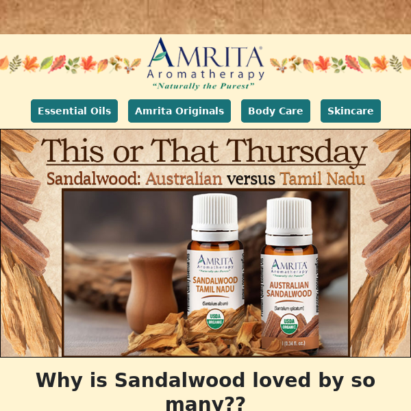 Discover the Wonders of Sandalwood with Amrita Originals