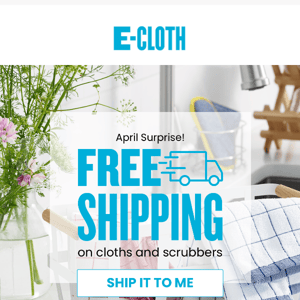 April means FREE SHIPPING! 😱