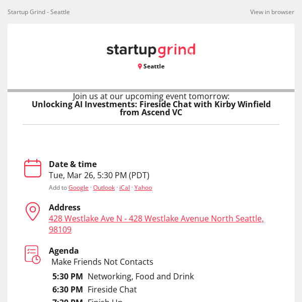 Event Tomorrow: Unlocking AI Investments: Fireside Chat with Kirby Winfield from Ascend VC