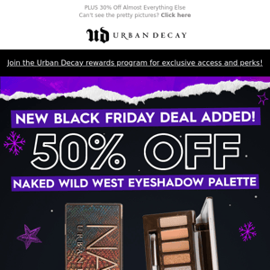 🚨NEW BLACK FRIDAY DEAL! 50% Off Naked Wild West Palette