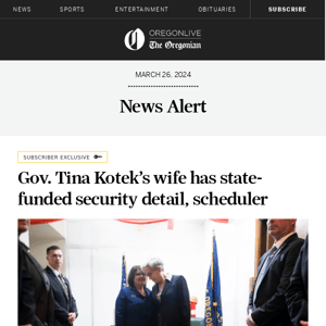 Gov. Tina Kotek’s wife has state-funded security detail, scheduler