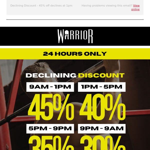 Hurry! 45% off declines in 4 hours