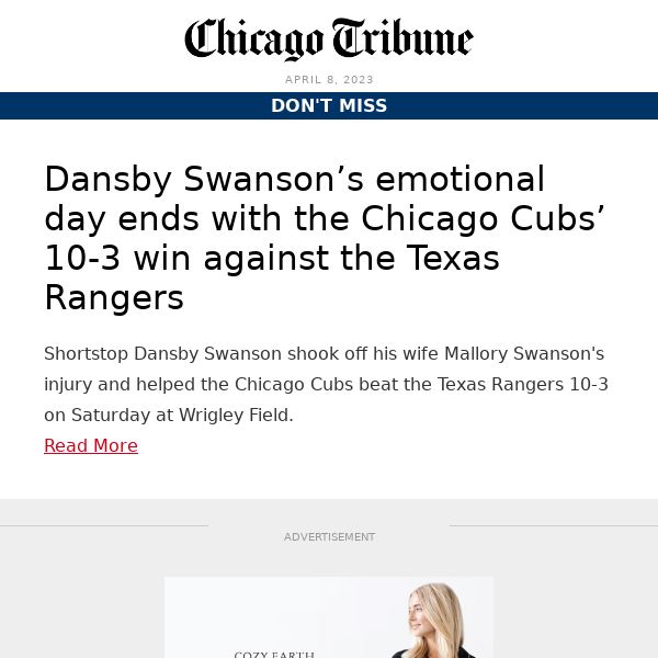 Emotional day for Cubs SS Dansby Swanson