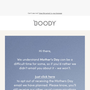 An Option To Opt-Out This Mother’s Day
